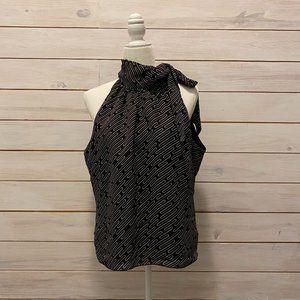 Chapter One Sleeveless Tie Neck Blouse